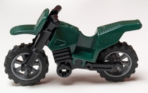 50860c01-80G Motorfiets met zwarte onderkant en donkergrijze wielen groen, donker gebruikt *1D038