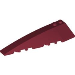 50955-59 Steen, wig 10x3 links rood, donker NIEUW *