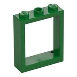 51239-6 Raam 1x3x3 NIEUWE type zonder luikhouders groen NIEUW *1L0000