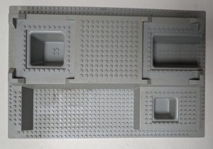 51542-86Gb Basisplaat 32x48x6 met niveau's VERGEELD EN GEKRAST (PAKKETPOST) grijs, licht (blauwachtig) gebruikt *1W000 - Img 3
