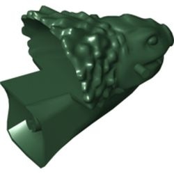 51689-80G Varactyl hoofd 'Boga'(PAKKETPOST) groen, donker gebruikt *0D000