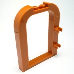 5258-68 Deurframe 1x6x6 gebogen top oranje, donker NIEUW *