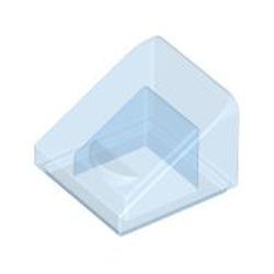 54200-74 Dakpan klein 30 graden 1x1x 2/3 transparant middenblauw NIEUW *1B191