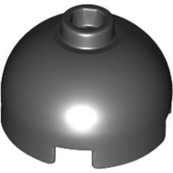 553-11G Steen, 2x2x1 dome TOP zwart gebruikt *1L082