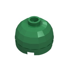 553-6G Steen, 2x2x1 dome TOP groen gebruikt *1L082