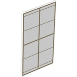 57895pb041-12 Glas voor raam 1x4x6 met gouden ruitpatroon transparant NIEUW *