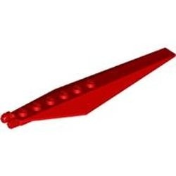 57906-5 Platte plaat 1x12 gebogen zijden spitse einden (Wiek) rood NIEUW *5C007