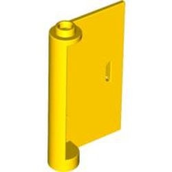 58380-3G Deur 1x3x4 rechts OPEN tussen top en bodem geel gebruikt *1B392