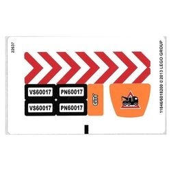 60017stk01 STICKER 60017 Flatbed Truck NIEUW *0S0000