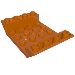 60219-68 Omgekeerde dakpan 45 graden 6x4 dubbel 3 gaten oranje, donker NIEUW *1L000