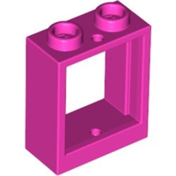 60592-47 Raam 1x2x2- vlak (NIEUWE stijl) ZONDER GLAS roze, donker NIEUW *1B277