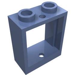 60592-55 Raam 1x2x2- vlak (NIEUWE stijl) ZONDER GLAS blauw, zandkleurig NIEUW *1B277