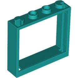 60594-39 Raam 1x4x3 NIEUWE type zonder luikhouders turquoise, donker NIEUW *1L0000