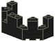 6066-11 Kasteel- kantelen 4x8x2 1/3 zwart NIEUW * - Img 2