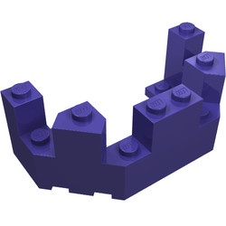 6066-89 Kasteel- kantelen 4x8x2 1/3 paars, donker NIEUW *