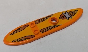 6075pb01-4G Surfbord met Xtreme Stunts Logo (Stickers) oranje gebruikt *1E012