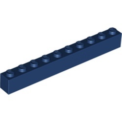 6111-63G Steen 1x10 blauw, donker gebruikt *1A032