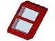 6159c01-5G Raam 4x4x3 Dakraam met centrale balk met vaste ruit rood gebruikt *1C038