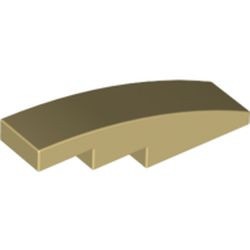 61678-2 Dakpan gebogen 1x4 crème NIEUW *1B099
