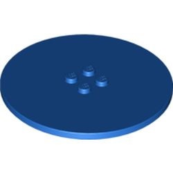 6177-7G Tegel 8x8 rond, 4 centrale noppen blauw gebruikt *5D0000