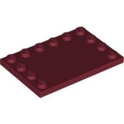 6180-59 Tegel 4x6 met noppen zijkant rood, donker NIEUW *5K0000