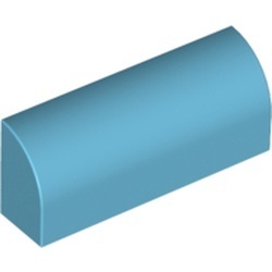 6191-156 Steen, 1x4x 1 1/3 met afgeronde top, geen noppen blauw, middenazuur NIEUW *1B071