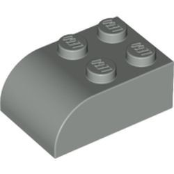 6215-9 Steen 2x3 afgeronde top 4 noppen lichtgrijs (klassiek) NIEUW *