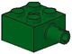 6232-6G Steen 2x2 met pin en asgat groen gebruikt *1D008