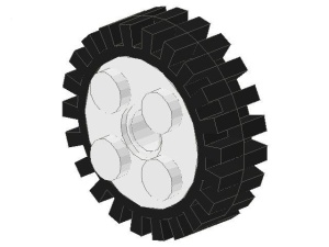 6248c01-1G Wiel Freestyle, met Black Tire Offset Tread (6248 / 3483) wit gebruikt *5W000