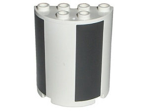 6259pb009-1G Cylinder, half 4x4x2 Zwarte strepen wit NIEUW *