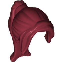 62696-59 Haar vrouw- ponystaart met lange zijplukken rood, donker NIEUW *0L0000