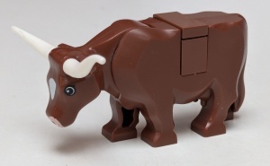 64452pb02c01-88G Koe gevuld en met hoorns bruin, roodachtig gebruikt *0D000