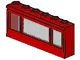 645-5G Raam 1x6x2- KLASSIEK met glas rood gebruikt *1C033