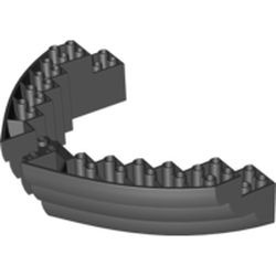 64645-11 Boegsteen 16x10x3 open zwart NIEUW *
