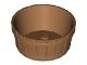 64951-150 Vat groot, HALF met asgat in bodem caramel, midden NIEUW *5K000