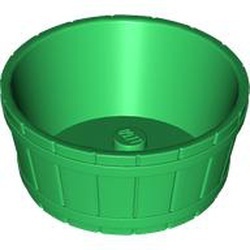 64951-6 Vat groot, HALF met asgat in bodem groen NIEUW *5K000
