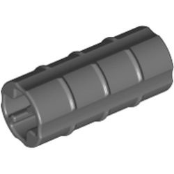 6538-85G Technic, As koppelaar ribbel breedterichting grijs, donker (blauwachtig) gebruikt *1A073
