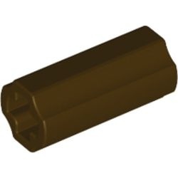 6538c-120 Technic, As koppelaar ribbels lengterichting bruin, donker NIEUW *1A074