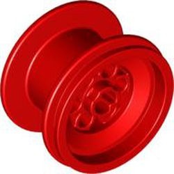 6580-5G Wiel 43.2 breed x28 dikke naaf middengroot zonder ZONDER band rood gebruikt *5W000