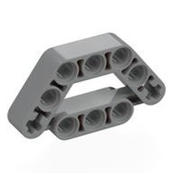 6614-86 Technic hefbalk 3x5 dik trapezevorm grijs, licht (blauwachtig) NIEUW *1D000