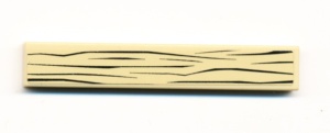 6636pb069-2G Tegel 1x6 houtnerven (Sticker) crème gebruikt *5t13-02