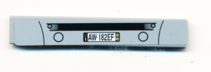 6636pb113-86G Tegel 1x6 met zwarte lijn (Sticker) grijs, licht (blauwachtig) gebruikt *5t13-02