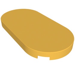 66857-115 Tegel 2x4 Ovaal goud, parel NIEUW *5A079