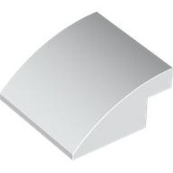7249-1 Dakpan, gebogen 4x4x1 2/3 wit NIEUW *5B007