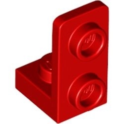 73825-5 Verbindingsplaat 1x1 - 1x2 in lengte naar boven rood NIEUW *1B260