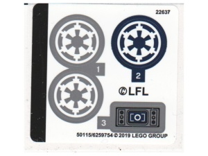 75262stk01 STICKER Imperial Dropship NIEUW *0S0000