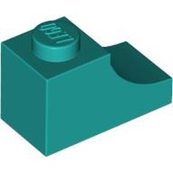 78666-39 Steen, boog 1x2 omgekeerd turquoise, donker NIEUW *5B016