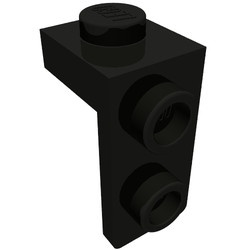 79389-11 Verbindingsplaat 1x1 - 1x2 in lengte naar beneden zwart NIEUW *1B258