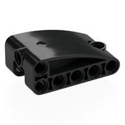 80285-11 Technic, paneel gebogen 2x5x3 dubbel L-vorm zwart NIEUW *4T079