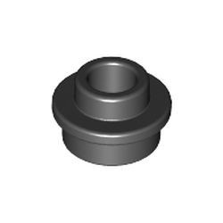 85861-11 Platte plaat 1x1 rond MET GAT IN MIDDEN zwart NIEUW *1B235